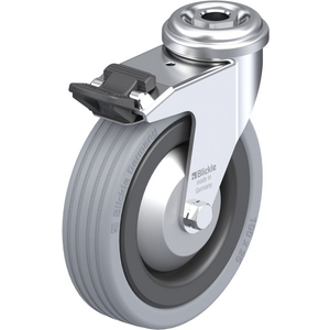ROUE PIVOT. 70KG D.100MM AC BAND.CAOUT 25MM MOY LISSE+FR