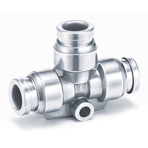 KQG2T-00, Stainless Steel 316, One-touch Fitting, Union Tee