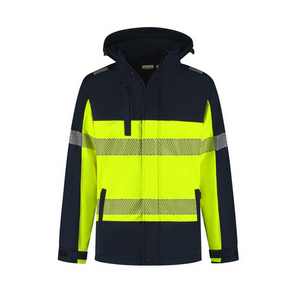 SANTINO SOFTSHELL JACKET HINTO REAL NAVY/FLUORGEEL MT XXL