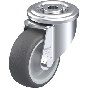 ROULETTE PIVOT. 125KG D. 80MM AC BAND.POLYU 30MM MOY LISSE