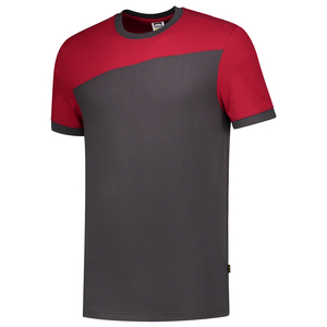 TRICORP T-SHIRT NADEN 102006 DONKER GRIJS/ROOD MT 5XL