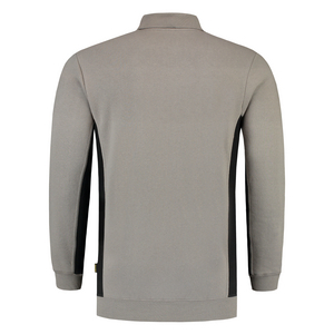 TRICORP POLOSWEATER BORSTZAK 302001 GRIJS/ZWART MT S