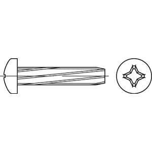 DIN7516 A M4X8 H2 ST ZN Linsen-Schneidschraube Form A, Philips