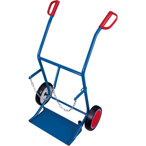 3310000410 Stahlflaschenkarre 100 kg 2x20 l Gummiräder