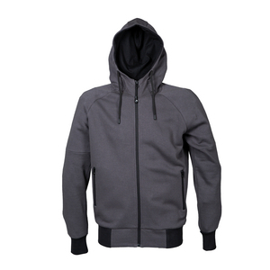 FELPA ZIP LUNGA CON CAPPUCCIO CLEVELAND DARK GREY 993022 # L