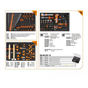 024006863-CASSETTIERA MOBILE PORTAUTENSILI A 6 CASSETTI + 189 UTENSILI BW 2400RSC24/6-G