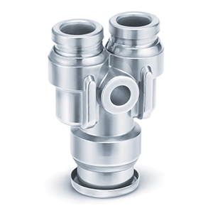 KQG2U-xx, Stainless Steel 316, One-touch Fitting, Different Diameter Union Y