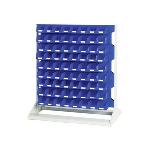 Rubix Rack Universal Louvre panel rack double sided & bin kit with 6 panels, 144x blue bins ...