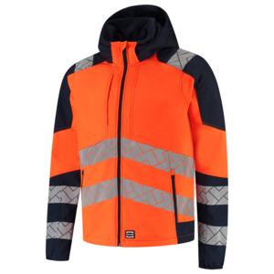 TRICORP SOFTSHELL REDEFINED HI-VIS 406109 OR/INK MT XS