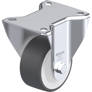 ROULETTE FIXE 150KG D. 75MM AC BAND.POLYU 37MM MOY LISSE