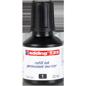 EDDING PERMANENT MARKERS 30ML NAVULINKT ZWART 001 T25