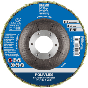 PFERD POLIVLIES® flap disc PVL 115 A 240 F