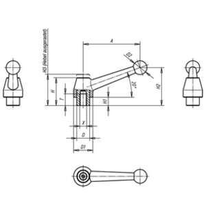 K0120.110 Klemmhebel Stahl Gr.1 M10
