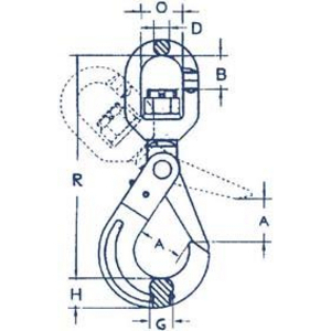 3310012550 Self-Locking Haken für AK D 6mm mit Wirbel