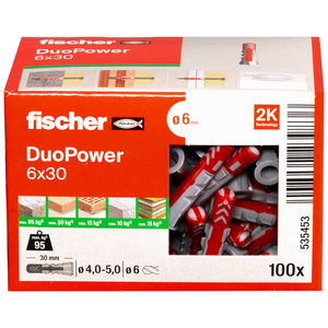 FISCHER PLUG DUO POWER 6X30 (DS=100ST)