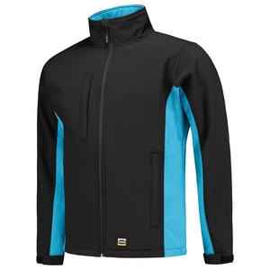 TRICORP SOFTSHELL 402002 ZWART/TURQUOISE MT 6XL