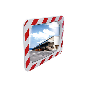 MIROIR 800X600 CADRE ROUGE BLANC