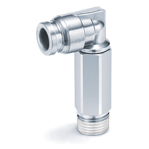 KQG2W, Stainless Steel 316, One-touch Fitting, Extended Male Elbow