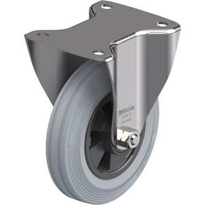 ROULETTE FIXE 135KG D.160MM IN BAND.CAOUT 40MM MOY R.INOX