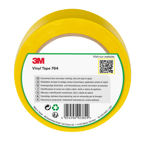 NASTRO VINILICO PER USO GENERICO 3M 764, GIALLO, 50 MM X 33 M, 0.13 MM, CF SINGOLA 7100260285