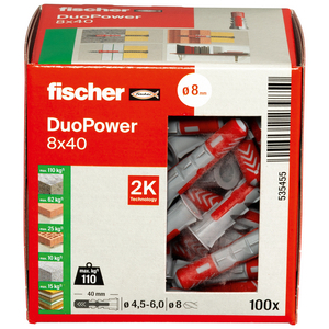 FISCHER PLUG DUOPOWER 8X40 (DS=100ST)