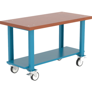 ETABLI DE TRAVAIL BOIS ROULETTES PLATEAU BOIS MDF 1500X750X880