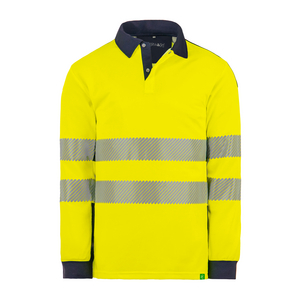 POLO ML JAUNE/MARINE L