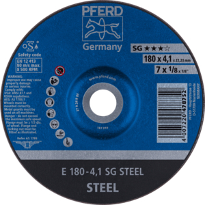PFERD Reinforced grinding wheel E 178 4 A 24 R SG/22,23