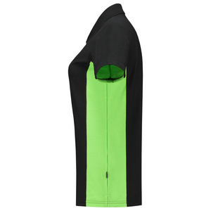 TRICORP POLOSHIRT DAME 202003 ZWART/LIME MT XXL