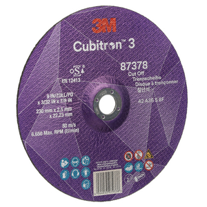 DISCO DA TAGLIO CUBITRON3, 87378, 36+, T42, 230 MM X 2.5 MM X 22.23 MM, EN, 25/PACK, 50 PZ/CARTONE 7100303993
