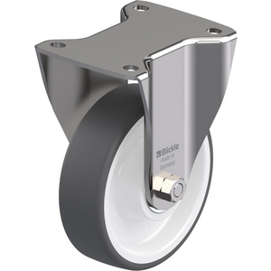 ROULETTE FIXE 400KG D.150MM IN BAND.POLYU 40MM MOY BILLE