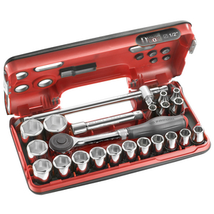 1/2' STD 6PT SOCKET SET-22PCS S.360DBOX4PB