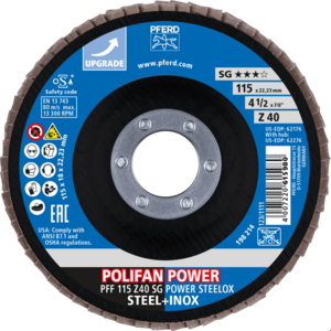 67684115-DISCHI LAMELLARI POLIFAN PFF 115 Z 40 SG POWER STEELOX