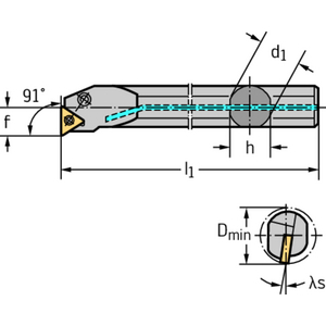 6039349-STELI TORNITURA E SCANALATURA A25T-PTFNL16