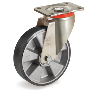 RUOTA 65ESD 150X40 POLIURETANO ESD TR NUCLEO ALLUMINIO SUPP. ROTANTE PIASTRA P 657604ESD