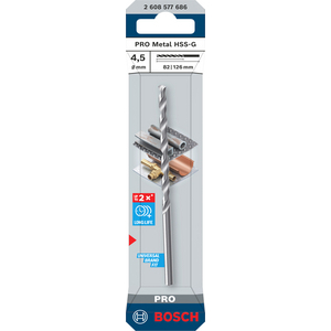 BOSCH METAALBOOR PRO HSS-G LANG 4,5X82 126 2608577686