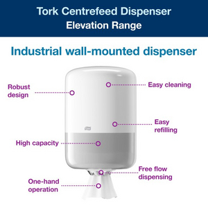 TORK DISPENSER CENTERFEED PAPIER M2 WIT 559000