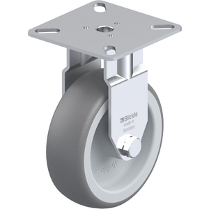 344390-RUOTA CON SUPPORTO FISSO ISTITUZIONALE, ATTACCO A PIASTRA RUOTA CON RIVESTIMENTO IN GOMMA TER BPA-TPA 75G