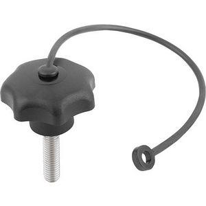 KIPP STERGREEP DIN 6336 MET BORGKABEL M06X30 D1=25 H=16