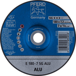 PFERD Reinforced grinding wheel E 178 7 A 24 N SG ALU/22,23