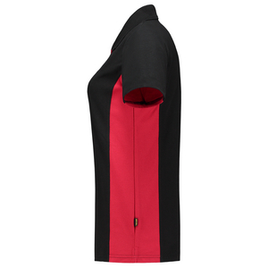 TRICORP POLOSHIRT DAME 202003 ZWART/ROOD MT 3XL