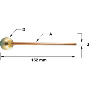 TUBO RAME CON SFERA MM 14X4,5 FORO 33 BAR LP5512
