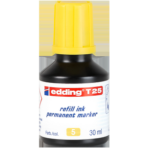 EDDING PERMANENT MARKERS 30ML NAVULINKT GEEL 005 T25