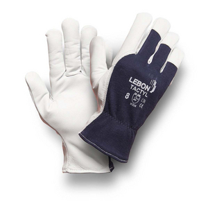 GANT PAUME CHEVRE TACTYL T10 DOS COTON BLEU ELASTIQUE UE12