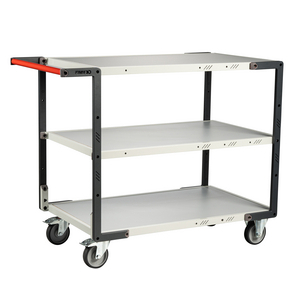 SERVANTE MONTEE 3 PLATEAUX MELAMINE, 1000X600 MM, ROUES
