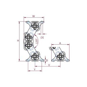 SUPPORT OSCILLANT CH-PL8-240 COMPAS ELASTIQUE