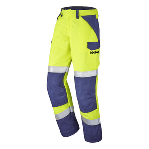 PANTALON BAYO PI T1/S JAUNE FLUO / BLEU MARINE