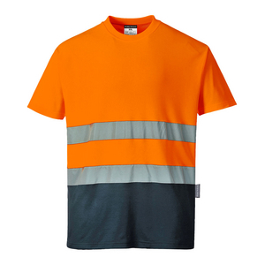 T-SHIRT HI-VIS ARANCIONE/BLU S173ONR # S