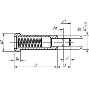 K0331.08 Federndes Druckstück D1=8