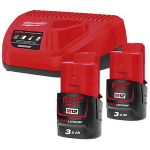 01000444, 8112900250, 4933451902 Akku-Starter Set M12 NRG-302 2x12,0 V 3,0Ah Ladegerät C12 C